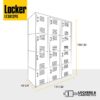 locker metalico de 15 puertas grande venta