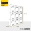 locker metalico de 9 puertas grande venta