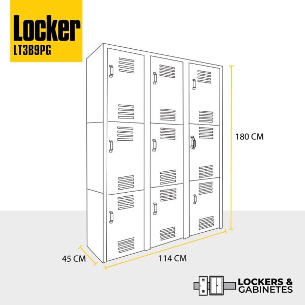 locker metalico de 9 puertas grande venta