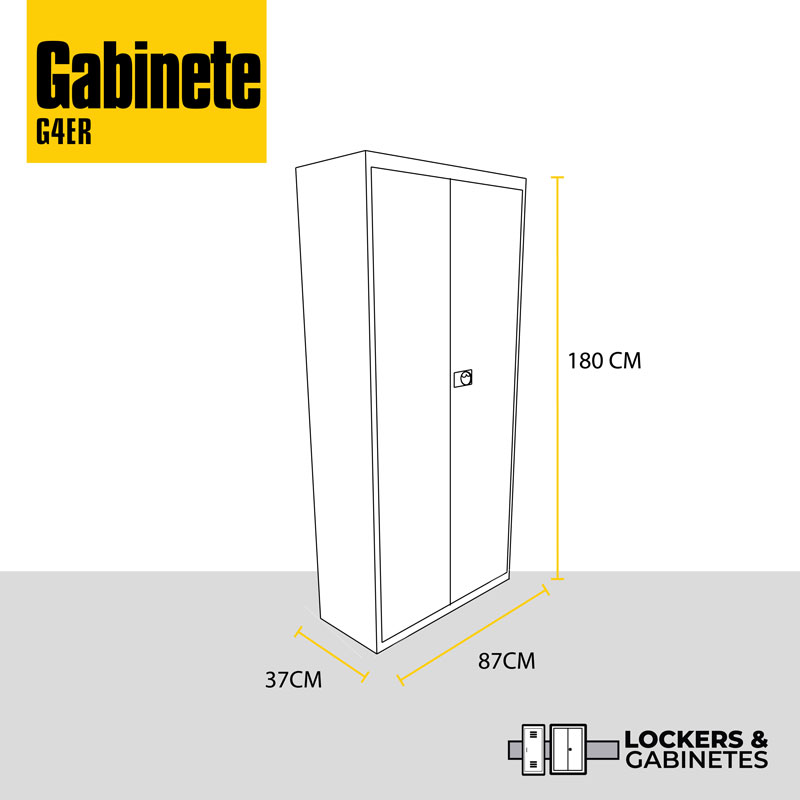 Gabinete Universal 180cm Rojo – Lockers y Gabinetes
