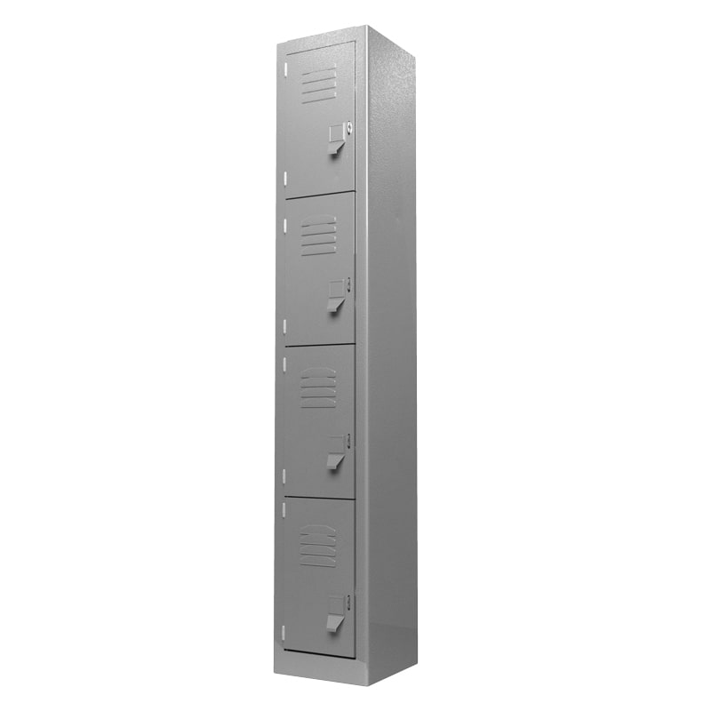 Locker metálico – Serie V3 – 4 Puertas Gris - Lockers y Gabinetes