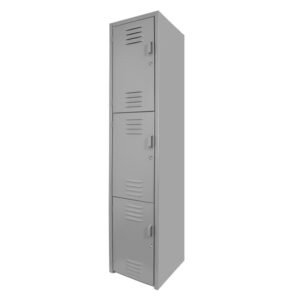 locker metalico de 3 puertas con chapa lateral