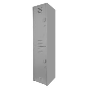 locker metalico de 2 puertas con chapa lateral