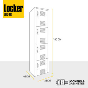 locker metalico de 4 puertas con chapa de leva venta