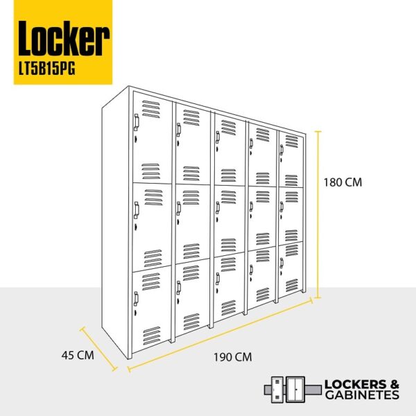 locker metalico de 15 puertas