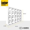locker metalico de 20 puertas