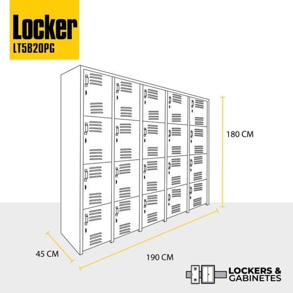 locker metalico de 20 puertas