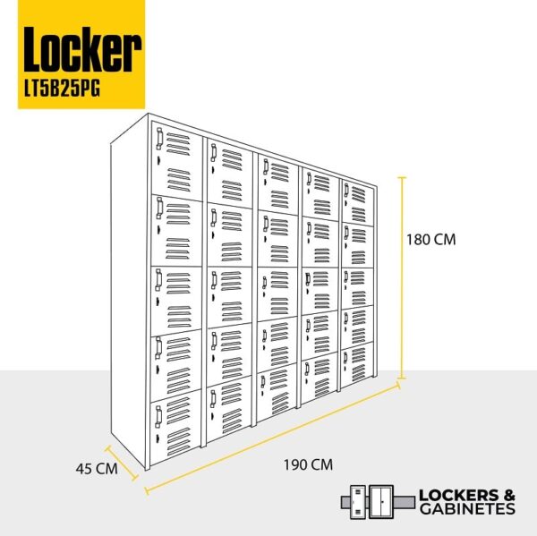 locker metalico de 25 puertas