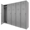 locker metalico de 5 puertas abierto