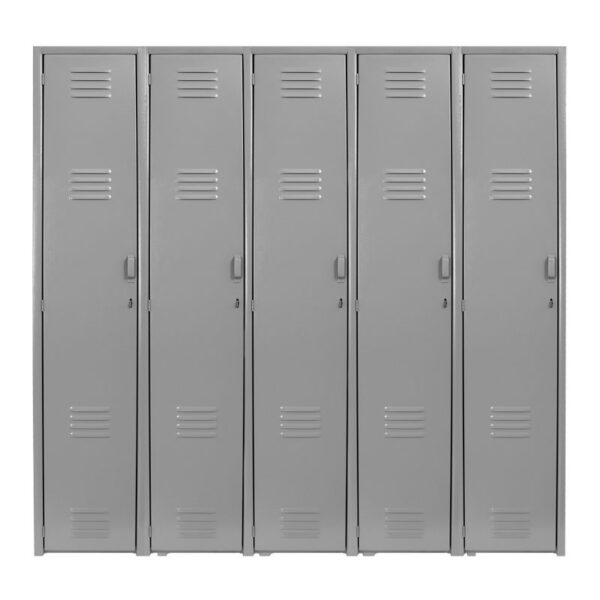 locker metalico de 5 puertas frente