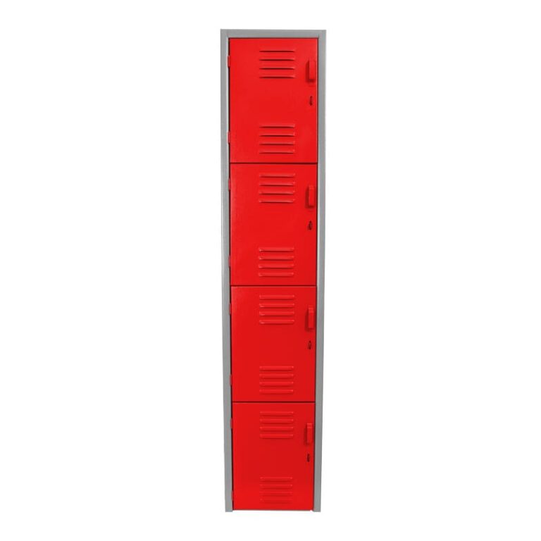 Locker Metálico Dual Chico – 4 Puertas Rojo - Lockers y Gabinetes